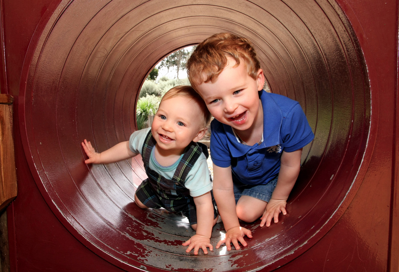 Young Brothers Playing